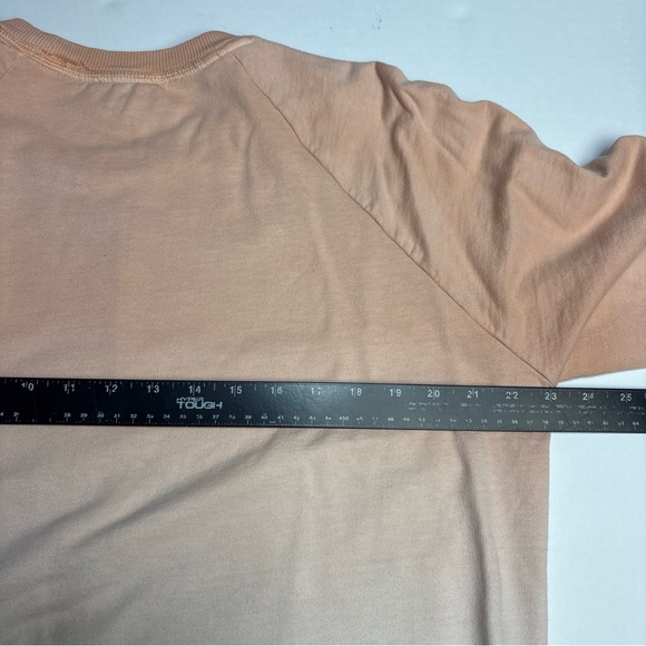 Lucky Brand Women’s XL Sweatshirt Peach White Ombre Pullover Cotton Viscose - Picture 4 of 6